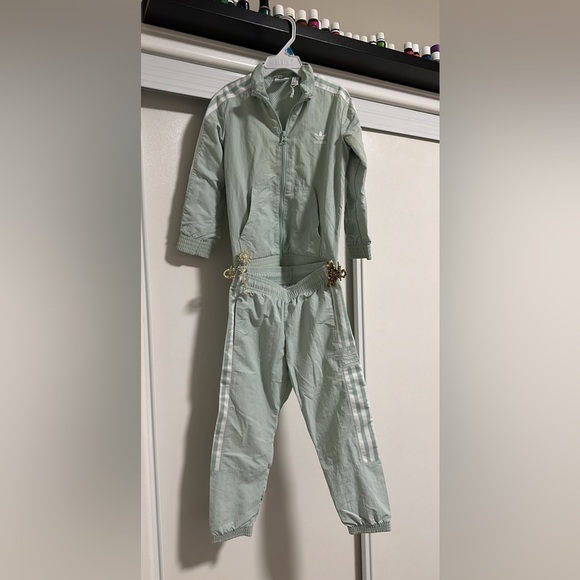 Adidas Track Suit for boys size 4-5T mint green colour - Picture 1 of 3